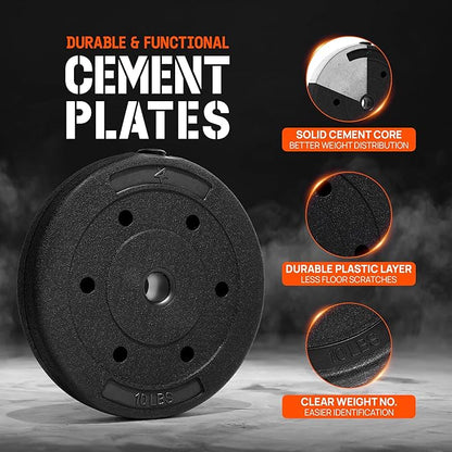 Yes4All 480LB Standard Straight Barbell 60" & EZ Curl Bar 47", Weight Bar 1" Diameter - Star Lock Collars & Rubber Ring for Deadlifts, Squats