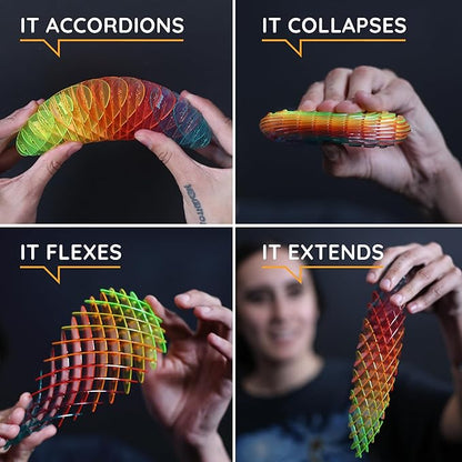 Morf Fidget Worm Toy - Flexible 3D Sensory Toy for Kids, Teens, and Adults – Stretchy, Quiet, Stress and Anxiety Relief, Focus - for Tactile Play, School, Work Gifts, Great for Classroom and Office