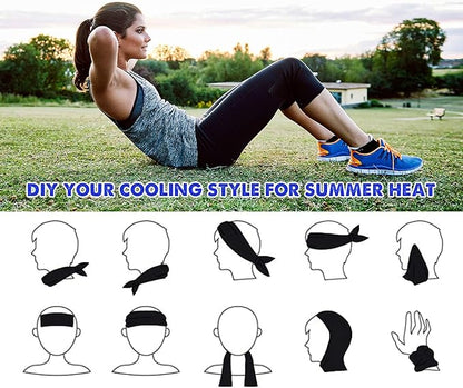 4 Packs Cooling Towels (40x12 Inch), Cooling Towels for Neck and Face, Stay Cool in Hot Weather for Sports, Gym, Yoga, Golf, Hiking, Camping & Travel
