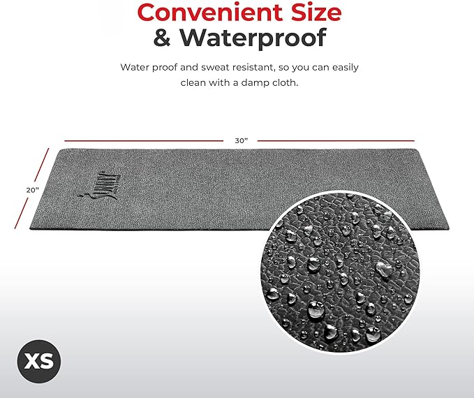 Sunny Health & Fitness Non-Slip Home Gym Mat – Workout Floor Protection Foam Pad for Treadmill, Bike, Elliptical, Yoga and Exercise Equipment or Standing Desk in 4 Size Options