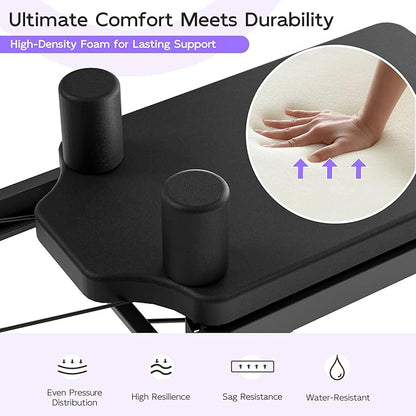 MU Pilates Reformer, Foldable Reformer Pilates Machine & Equipment for Home Use and Gym Workout, Suitable for Advanced and Beginners Users, Up to 400 lbs Weight Capacity, Black