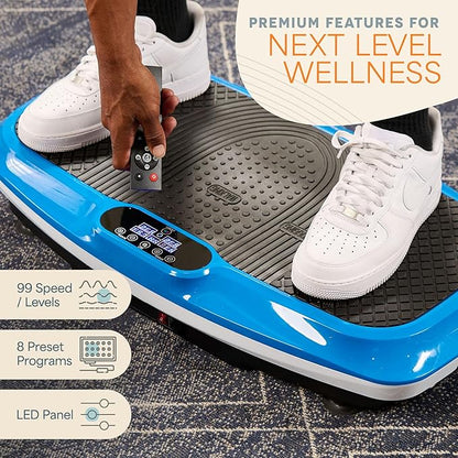 Lifepro Vibration Plate Exercise Machine with Magnetic Acupoints - Full Body Vibration Platform for Beginners and Recovery - Ideal Lymphatic Drainage Massager for Muscle Toning and Overall Fitness