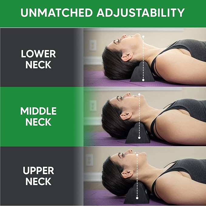 Cervical Orthotic Traction Block, Firm, Spinal & Neck Alignment, Cervical Traction Device & Neck Stretcher