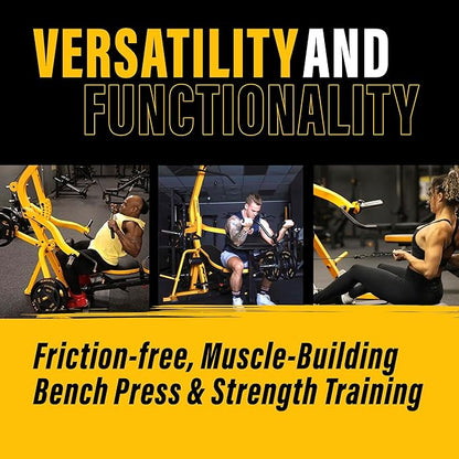 Powertec Fitness Workbench LeverSystem - Workout Bench, 500 LB Weight Capacity - Gym Equipment for Home - Adjustable Full Body Workout Machine