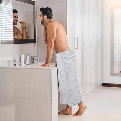 Utopia Towels Luxurious Jumbo Bath Sheet 2 Piece, 600 GSM, 35 by 70 Inches, 100% Ring Spun Cotton, Highly Absorbent and Quick Dry Extra Large Bath Towel, Super Soft Towel, Silver