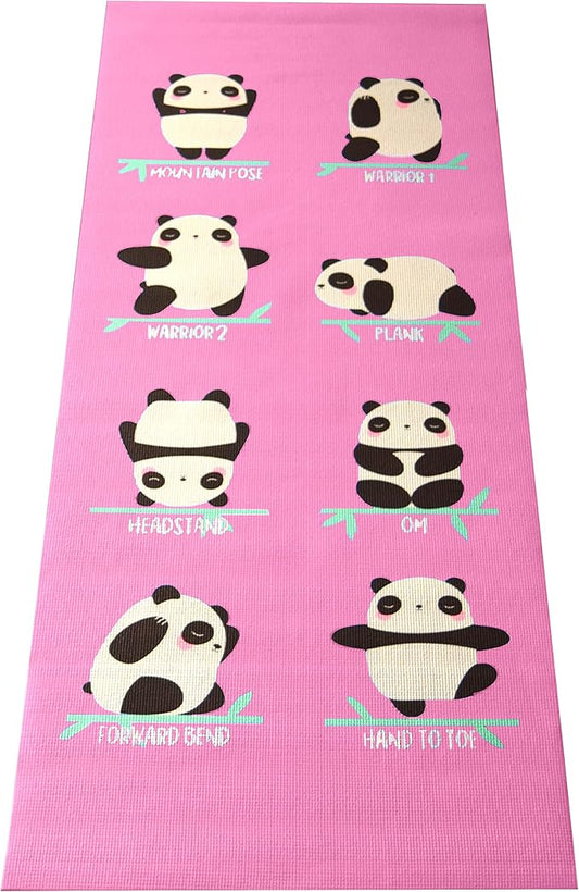 Bean Products Yoga Mat for Exercise - Non Slip Thick Comfortable Workout Floor Mat for Adults and Kids - Eco Friendly Foldable Yoga Mat for Yoga, Pilates, Gym and Stretching