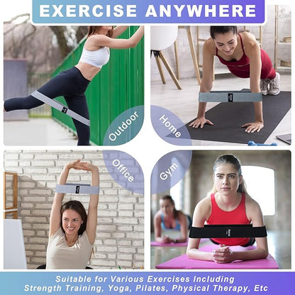 Resistance Bands for Working Out, 3 Levels Exercise Bands Workout Bands Set for Women Men, Hip Legs Booty Bands for Home Fitness, Gym, Yoga, Pilates