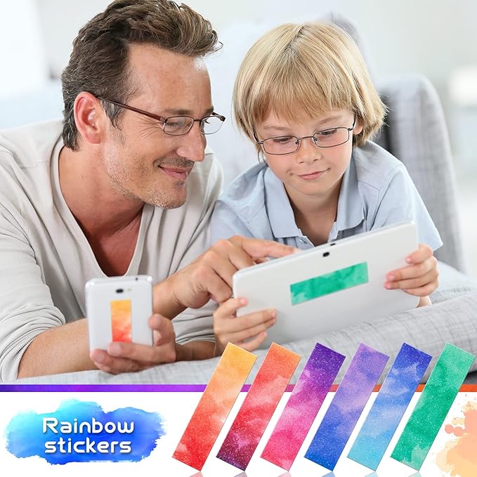 36 Pcs Anxiety Sensory Stickers Mental Health Stickers Fidget Textured Strips Toys Adhesive Tactile Calm Relief Items for Adults Desk School Counselor Classroom(Watercolor Style)
