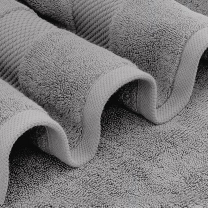 White Classic Luxury Soft Bath Sheet Towels - 650 GSM Cotton Luxury Bath Towels Extra Large 35x70 | Highly Absorbent and Quick Dry | Hotel Quality Extra Large Bath Towels Oversized, Light Grey, 2 Pack