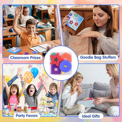 Sensory Fidget Toys Worry Stones for Kids Teens Adults Calming, Quiet Fidgets Toy for Anxiety and Stress for Classroom Student Prizes (6 Pack)