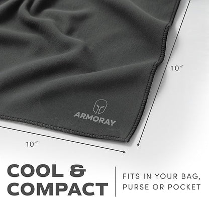 ARMORAY Sweat Absorbing Towel Handkerchief – Quick-Dry Microfiber Gym Towels for Face, Hands & Body – Workout Towel for Men, Sport Rag, Perfect for Tennis, Pickleball & Sauna Use by Women