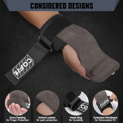 COFIT Wrist Straps for Weightlifting, Workout Wrist Wraps with Dual-Layer Oxford Leather, Enhanced Grip for Optimal Hand and Wrist Protection, Gym Lifting Straps for Deadlift and Powerlifting