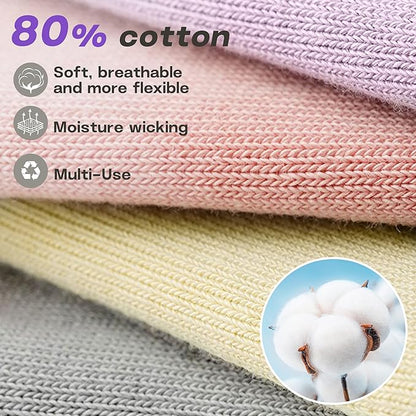 unenow 5 Pairs Pilates Socks for Women Non Slip Socks with Grips for Yoga Hospital Barre Barefoot