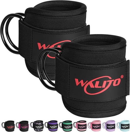 WALITO Gym Ankle Straps for Working Out - Glute Ankle Cuff Kickback Strap, Gym Cable Machine Accessories for Women Glute Leg Extensions, Hip Abductors & Lower Body Exercises Equipment