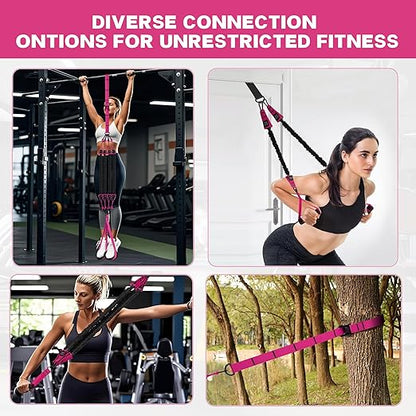 Pull Up Assistance Bands - Adjustable Heavy Duty Pull Up Assist Workout Bands for Men, Women, and Seniors - Resistance Bands for Pull Ups - Pull Up Bar Accessories (Red)