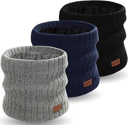 Neck Warmer Gaiter, Winter Fleece Lined Face Mask Scarf for Men Women, Thick Warm Cold Weather Running Ski Neck Cover