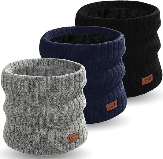 Neck Warmer Gaiter, Winter Fleece Lined Face Mask Scarf for Men Women, Thick Warm Cold Weather Running Ski Neck Cover