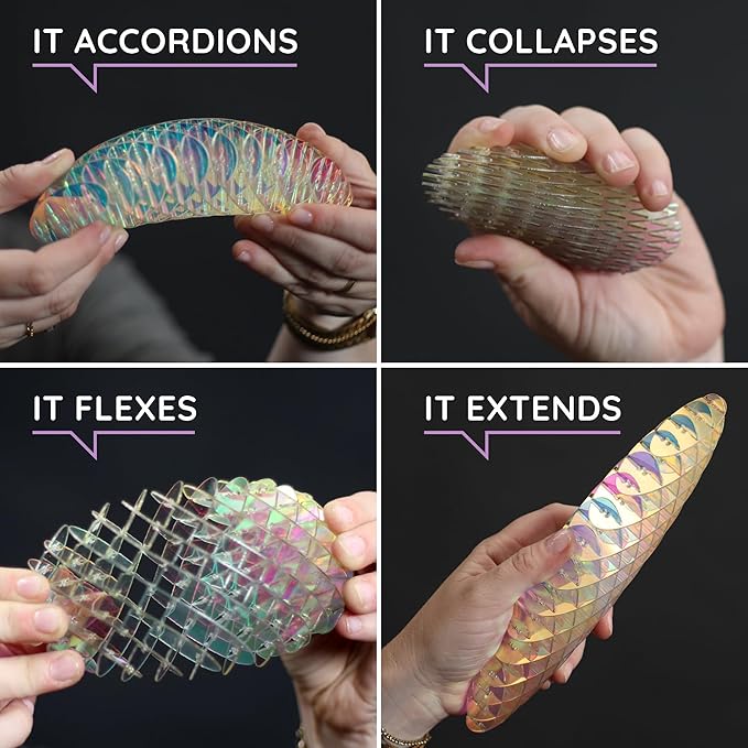Morf Fidget Worm Toy - Flexible 3D Sensory Toy for Kids, Teens, and Adults – Stretchy, Quiet, Stress and Anxiety Relief, Focus - for Tactile Play, School, Work Gifts, Great for Classroom and Office