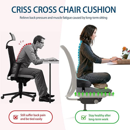 Seat Cushion for Office Chairs - Cross Legged Yoga Meditation Cushion Floor Pillows Yoga Enthusiasts Chair Cushion for Adults Long Sitting, Detachable of 2 PCS