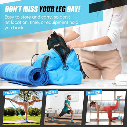 Ankle Resistance Bands with Cuffs, Ankle Weights Bands for Working Out, Women Leg and Glutes Workout Equipment, Exercise Bands for Kickbacks, Butt and Booty Trainer, Home Gym Fitness Equipment
