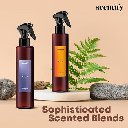 Scentify Miami Odor Neutralizing Room Spray – Luxury Cashmere, Floral & Musky Wood Fragrance, Instant Odor Eliminator for Home, Office & Car – 6 oz