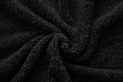American Veteran Towel, 100% Cotton Turkish 6 Piece Towel Set, Luxury Towels Set of 6 for Bathroom Essentials, 2 Bath Towels 2 Hand Towels 2 Washcloths, Black