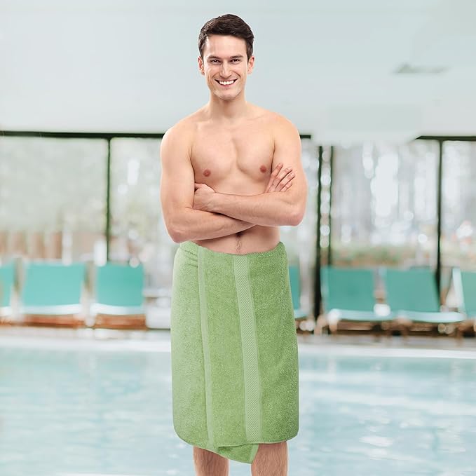 Utopia Towels 6 Pack Medium Bath Towel Set, 24 by 48 Inches, 500 GSM 100% Ring Spun Cotton, Lightweight and Highly Absorbent Quick Drying Premium Towels for Hotel, Spa and Bathroom, Sage Green