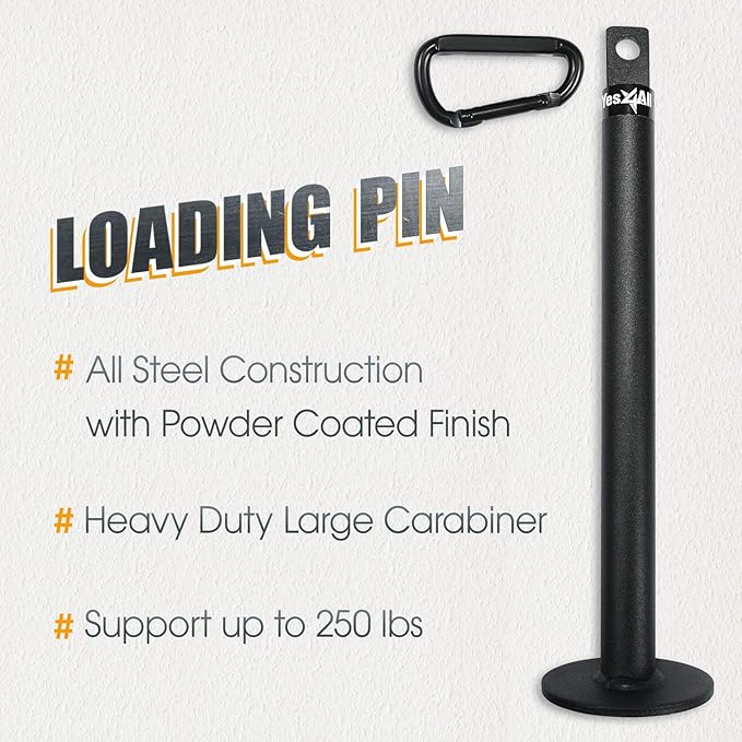 Yes4All Tricep Press Down Cable Machine Attachment Set, LAT Pulldown Attachment, Cable Machine Accessories for Home Gym