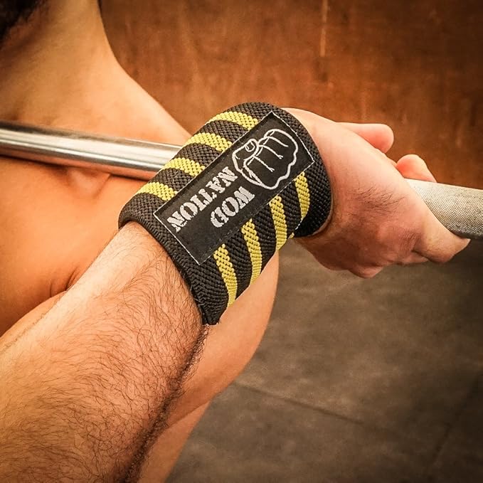 WOD Nation Wrist Wraps for Weightlifting & Strength Training – Professional Gym Straps w/Thumb Loop for Men & Women