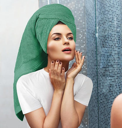 Utopia Towels 8 Piece Premium Towel Set, 2 Bath, 2 Hand, and 4 Wash Cloths, 600 GSM 100% Ring Spun Cotton, Highly Absorbent Towels for Bathroom, Gym, Hotel, and Spa, Hunter Green