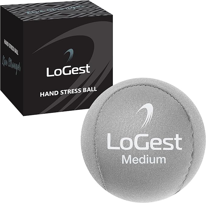 Logest Hand Stress Ball - Stress Reliever and Hand Exercise Ball - Available in 5 Levels