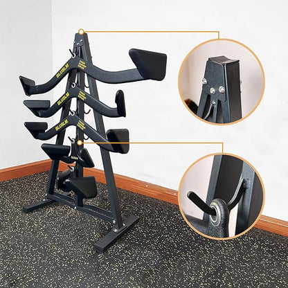 Lat Pull Down Bar Gym Accessory Rack, Lat Pulldown Attachments Cable Attachment Storage Rack for Mag Grip - Home Gym Fitness Heavy Duty A-Frame Stand