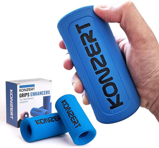 Grip Strength Trainer - Dumbbell & Bar Grips for Lifting, Forearm Training, Pull Up Handles, Weightlifting Workout Equipment, Thick Rubber Grips, Barbell Attachments, Gym Workout Gripper