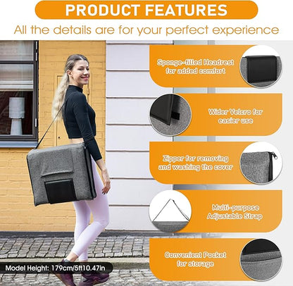 Floor Chair with Water Repellent Fabric 14-Position Adjustable Floor Chair with Back Support Portable Floor Seat for Adults Foldable Meditation Seat with Washable Cover (Dark Grey)
