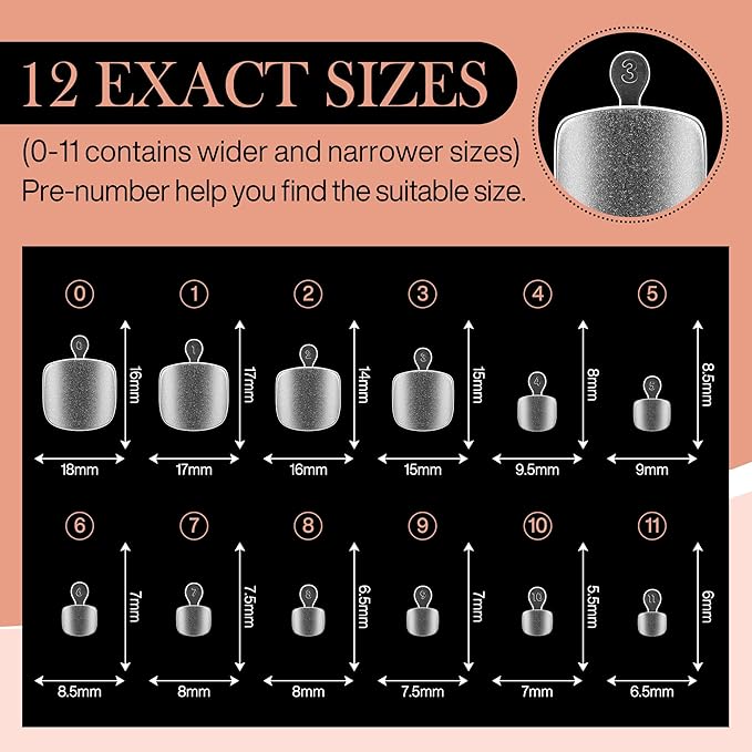 Short Toe Nail Tips Square Toe Nail Press Ons Full Matte 504pcs Full Cover Toenail Press On Nails Smoothly Curved for Any Toenail Shapes Easily DIY Salon, 12 Sizes Toe Acrylic Nails, Luckyfairy