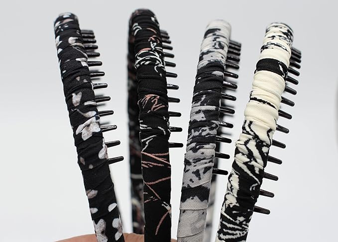 hair bands for women's hair,plastic headbands for women,fashion hair accessories Suitable Daily Use,Spa,Parties and Yoga(pack of 4)