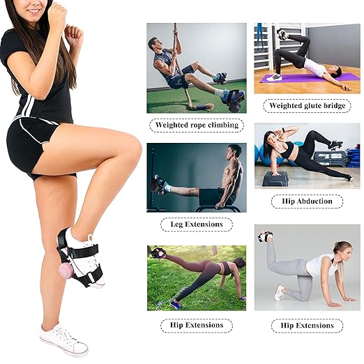VAIIO Ankle Straps for Dumbbells, Tibialis Trainer, Adjustable Ankle Weights, Workouts at Home for Hip Flexors, Shin Splint, Hamstring Curls for Women and Men, 1pcs
