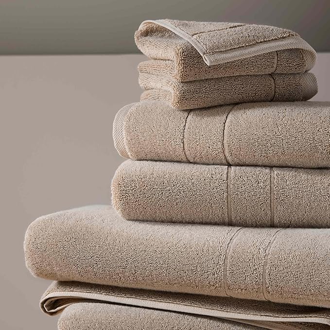 Brooklinen Super-Plush Turkish Cotton Hand Towels Set of 2 Cotton, 820 GSM, Highly Absorbent, Machine Washable, Perfect for Home & Bathroom (20"x30", Driftwood)