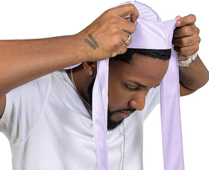 ForceWave 2 Pieces Silky Durag Pack for Men Women Waves, Premium Satin Deluxe Du-rag