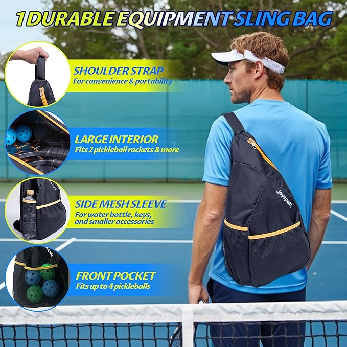 Pickleball Paddles Set of 2, Fiberglass Pickle Ball Rackets, Lightweight Paddle Set Includes 4 Outdoor Indoor Balls, 2 Grip Tapes & Carry Bag, Oversized Sweet Spot for Men, Women, Adult, Teenager