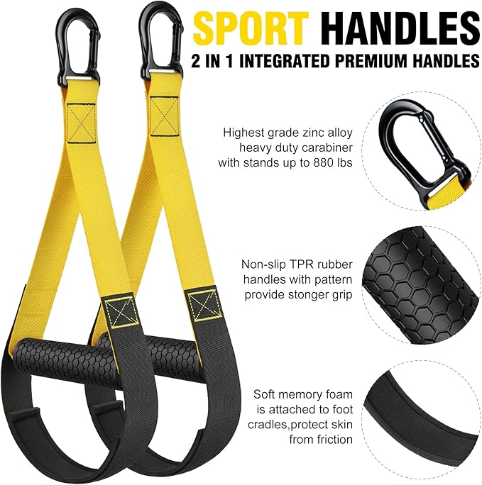 Home Resistance Training Kit - Bodyweight Resistance Bands with Handles, Door Anchor, Fitness Straps for Full-Body Workout, Heavy Duty Exercise Bands for Home Gym