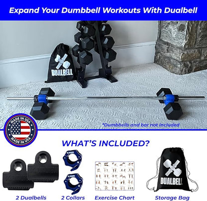 Dumbbell Barbell Converter - Dumbbell Converter Home Gym Equipment, for 1" Standard Bars, Up to 250lb Capacity Barbell Adapters- Versatile Weight Lifting Set, Suitable for Men and Women