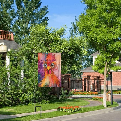 Colorful Rooster Garden Flag 12x18 In Double Sided Yard Flags Lawn Sign Decor No Flagstand
