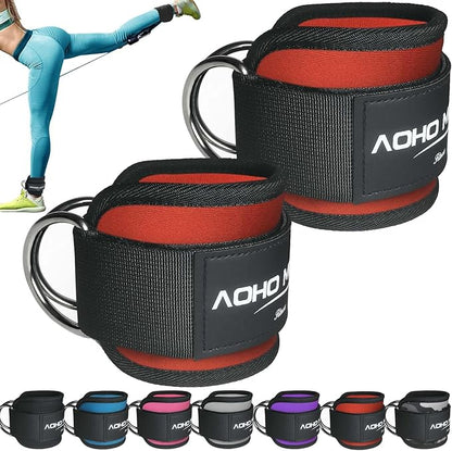 Ankle Strap for Cable Machine Attachments, Gym Accessories for Women and Men, Neoprene Ankle Cuffs for glute Kickback, Leg Workouts ande Booty Hip Abductors Exercise
