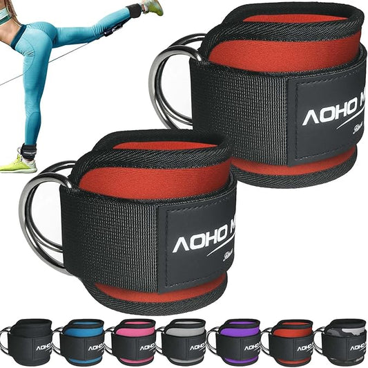 Ankle Strap for Cable Machine Attachments, Gym Accessories for Women and Men, Neoprene Ankle Cuffs for glute Kickback, Leg Workouts ande Booty Hip Abductors Exercise