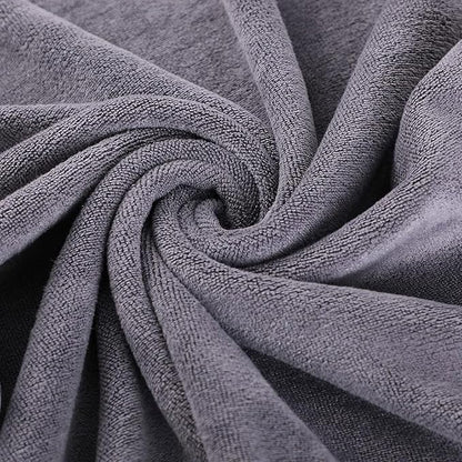 Microfiber Gym Towels Bigger Size Super Soft for Exercise Fitness, Sports, Workout, 380-GSM 15-Inch x 31-Inch Quick-Drying Towels (3 Pack, Pure Grey)