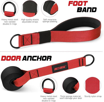 Pilates Bar Kit with Resistance Bands for Working Out, 210lbs Heavy Resistance Bands with Handles, Pilates Equipment with Resistance Band Bar for Men Women, at Home Gym Full Body Workout Equipment