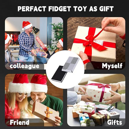 Fidget Slider, Metal Fidget Toy Adults-Smooth Operation with Mesmerizing Sounds, Stress Relief & Anxiety ADHD, Durable Pocket Desk Toy, for Friends, Perfect for Office, Home, Wait(Silver)
