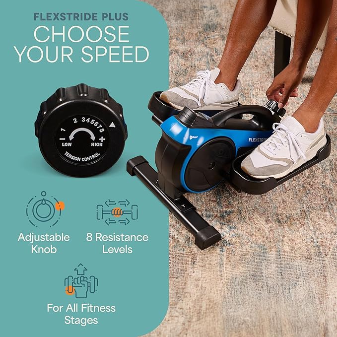 Lifepro Under Desk Elliptical Exercise Machine with or without Red Light, Seated Pedal Exerciser for Seniors & Adults, Quiet Elliptical Machine for Home or Office, Portable Leg Exerciser While Sitting