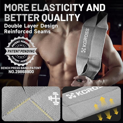 KCROSS Bench Press Band for Men and Women, Weight Lifting Bench Press Band, Push Up Exercise Bench